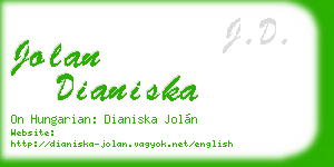 jolan dianiska business card