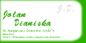 jolan dianiska business card